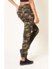 Nina Carter Denim Cargo Stretch Jeans Hose Röhrenjeans in Camouflage-1