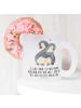 Mr. & Mrs. Panda Teetasse Glas Pinguine Kuscheln mit Spruch in Transparent