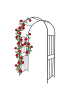 relaxdays Rosenbogen in Schwarz - (B)120 x (H)218 x (T)44,5 cm