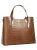 Cluty Handtasche echt Leder in cognac