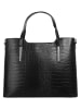 Cluty Handtasche echt Leder in schwarz