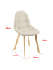 en.casa 2er-Set Esszimmerstuhl Kopparberg in Beige (H)86cm (B)53cm (T)47cm