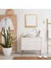 relaxdays Wandspiegel in Natur - (B)60 x (H)61,5 x (T)12 cm