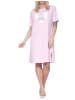 NORMANN Kurzarm Nachthemd Herz Motiv 125 214 360 in rosa