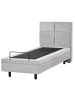 Beliani Einzelbett VICEROY in Grau/Schwarz - (W) 80 x (H) 120 x (L) 216 cm