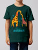 wat? Apparel T-Shirt Giraffe Kleiner Bruder in Dunkelgrün