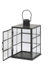 Beliani Laterne BINTAN in Schwarz - (W) 20 x (H) 33 x (L) 20 cm