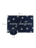 relaxdays Fußmatte "Merry Christmas" in Blau - 60 x 40 cm