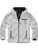 Brandit Fleecejacke/Fleecepullover "Teddyfleece Worker Jacket" in Weiß