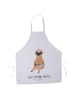 Mr. & Mrs. Panda Schürze Faultier Kaffee mit Spruch in Weiß
