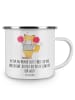 Mr. & Mrs. Panda Emaille Tasse Beste Schwester mit Spruch in Weiß