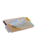 relaxdays Puzzlebrett in Natur/ Bunt - (B)95 x (H)4 x (T)65,5 cm