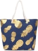 normani Bequeme Sommer-Umhängetasche, Strandtasche in Gold Pineapple