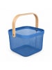 relaxdays Aufbewahrungskorb in Dunkelblau - (B)26x (H)17,5 x (T)24,5 cm