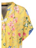 Sublevel Modische Kurzarm Bluse mit Knopfleiste und Blumenmuster in Gelb