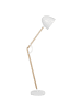 Beliani Stehleuchte HETTON in Weiß/Braun - (W) 35 x (H) 175 x (L) 35 cm