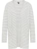 DreiMaster Maritim Damen Cardigan in Wollweiss Grau Melange