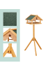 relaxdays Vogelfutterhaus - (B)37 x (H)120 x (T)37,5 cm