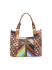 IZIA Women Tote Bag in Brown Multicolor