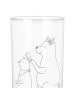 Mr. & Mrs. Panda Trinkglas Bär Kind mit Spruch in Transparent