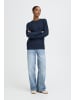 Oxmo Strickpullover OXEDNA ONECK in Blau