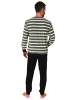 NORMANN Frottee Schlafanzug lang Pyjama RingelMuster - 82329 in gelb