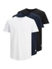 Jack & Jones Kurzarmshirts 3er Pack in weiss-multi-WhiteBlackNavy