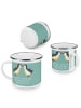 Mr. & Mrs. Panda Camping Emaille Tasse 1. Hochzeitstag Papierhoc... in Meeresbrise