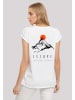 F4NT4STIC Extended Shoulder T-Shirt Escape Discover the World Mountain in weiß