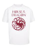 F4NT4STIC Heavy Oversize T-Shirt House Of The Dragon Targaryen Crest Logo in weiß