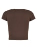 Urban Classics Cropped Tees in brown