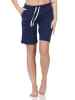 NORMANN Damen Shorty Schlafanzug Pyjama Hose kurz Mix & Match in marine