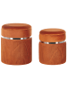 Beliani 2er-Set Pouf CAMDENTON in Orange