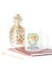 Mr. & Mrs. Panda Glas Hund Blumen mit Spruch in Transparent