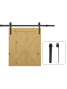 HOMCOM Schiebetürsystem in Schwarz 180L x 2,5B x 1H cm