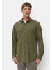 Camel Active Langarm Hemd aus reiner Baumwolle in Khaki