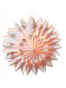 MARELIDA Papierstern Eisblume Leuchtstern inkl. Kabel D: 70cm in weiß