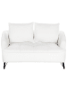 Beliani 2-Sitzer Sofa HOBRO in Weiß/Schwarz - (W) 147 x (H) 87 x (L) 85 cm