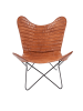 Kayoom Stuhl Schmetterling Santiago Cognac in cognac