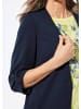 GOLDNER Blazer Blazer mit Cardiganausschnitt in marine