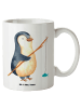 Mr. & Mrs. Panda Milchkaffeetasse Pinguin Angler ohne Spruch in Weiß