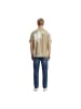 ONLY & SONS Beige Viskose Kurzarmhemd