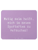 Mr. & Mrs. Panda Mousepad Spruch Neue Sportart versuchen mit Spruch in Lavendeltraum