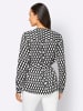 Heine Druckbluse in schwarz-ecru