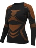 normani Damen Sport-Funktionsunterwäsche Set Hemd + Hose in Schwarz/Orange
