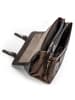 Farmhood Nashville Aktentasche XXL 3 Fächer Leder 39 cm in dark brown