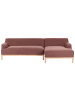 Beliani Ecksofa SOSJO in Rot/Braun - (W) 251 x (H) 74 x (L) 132 cm