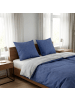 Traumschloss Melange Flanell Wendebettwäsche in blau