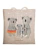 Mr. & Mrs. Panda Einkaufstasche Koala Familie ohne Spruch in Grau Pastell