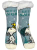 Snoopy The Peanuts Snoopy Hüttensocken Snow Haussocken warme Kuschelsocken in blau